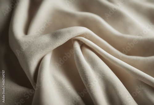 Abstract linen fabric texture background Crumpled off white natural linen organic eco textiles