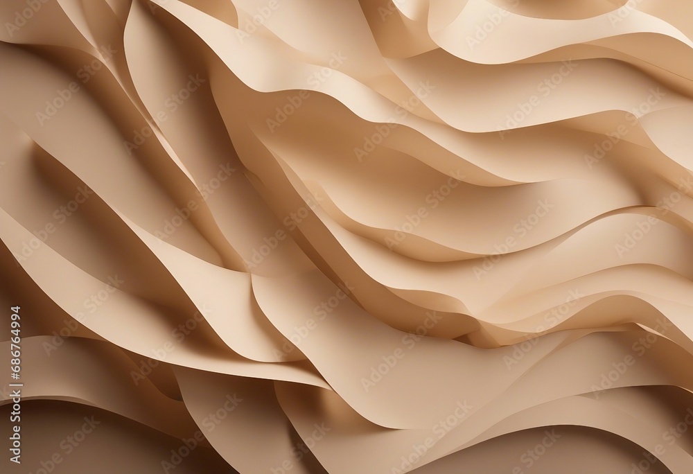 Abstract beige colored paper texture background Minimal paper cut style composition Abstract beige colored paper texture background Minimal paper cut style composition