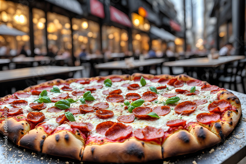 pizza on the table