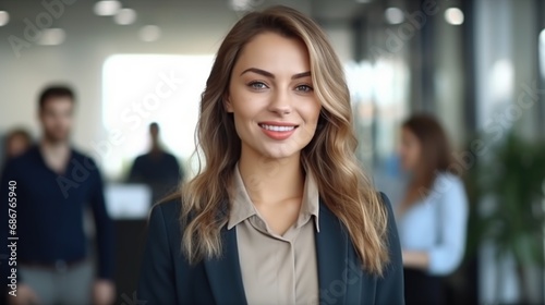 Portrait of a business woman smiling at the camera