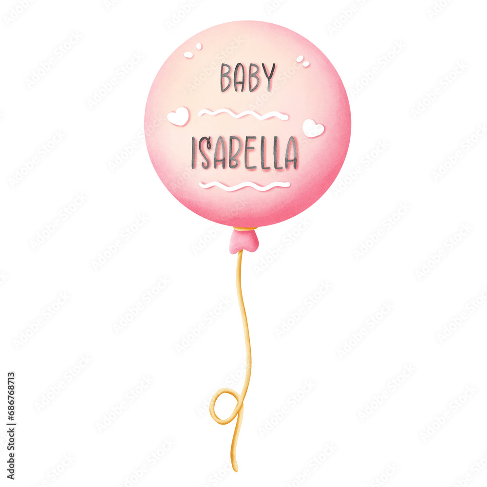 pink balloon isolated on white background pink balloon isolated on white background