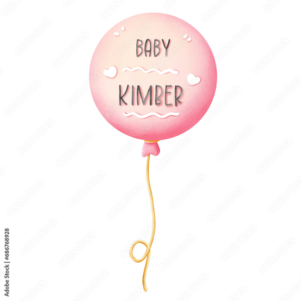 pink balloon isolated on white background pink balloon isolated on white background