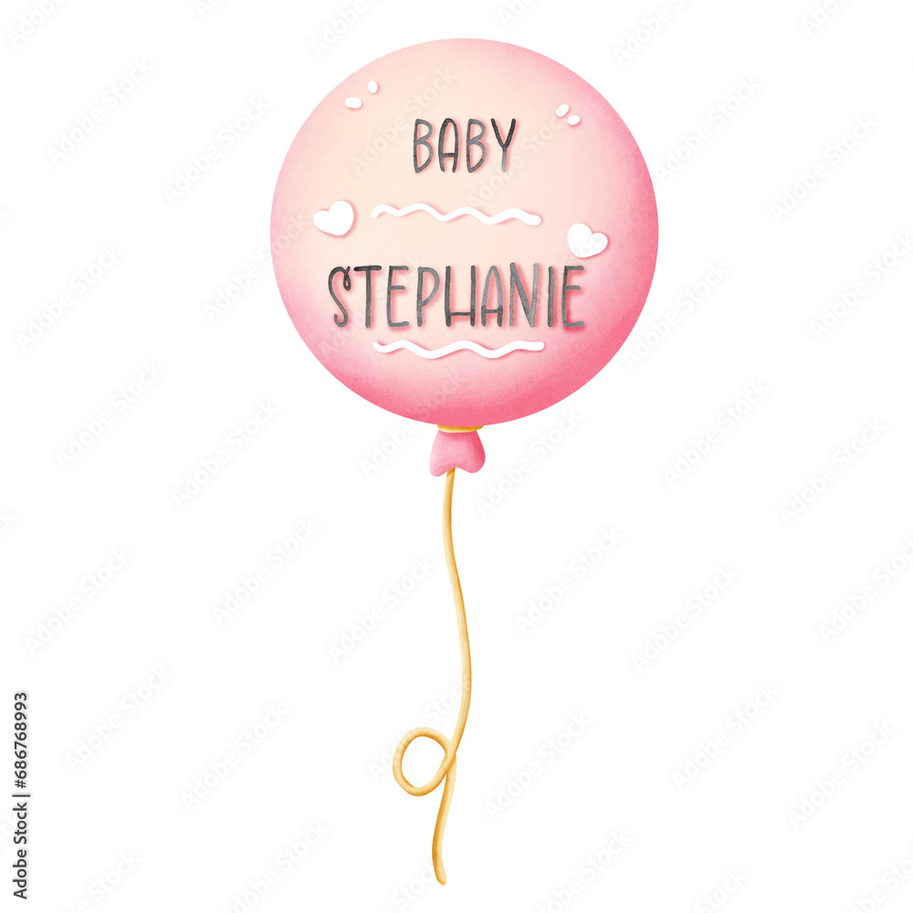 pink balloon on a white background pink balloon on a white background