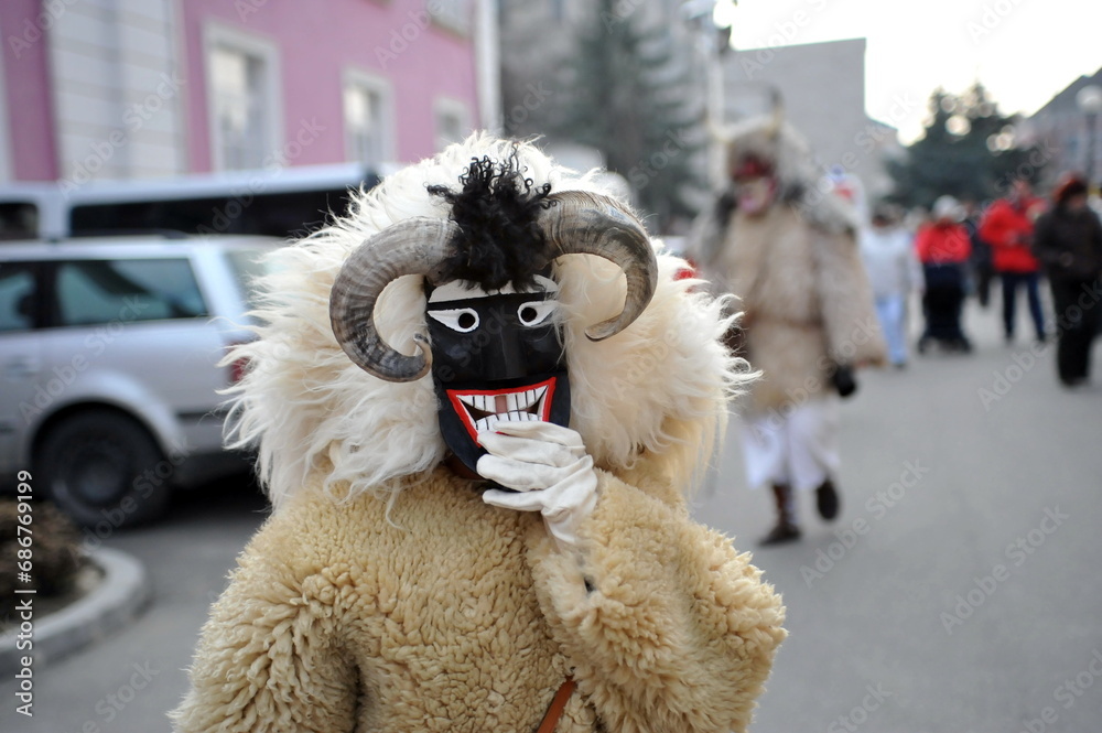 Buso walking mask(s) close up photography.