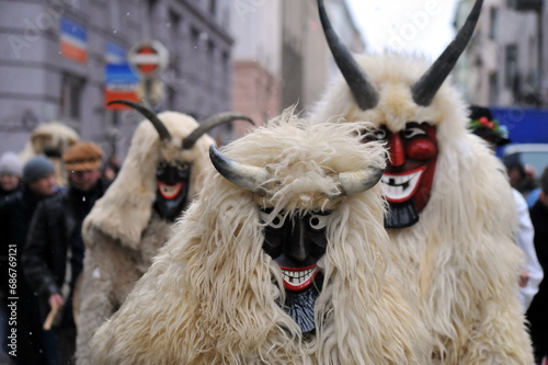 Buso walking mask(s) close up photography. photo