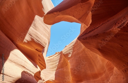 The incredible Lower Antelope Canyon, a popular slot canyon in Page, Arizona