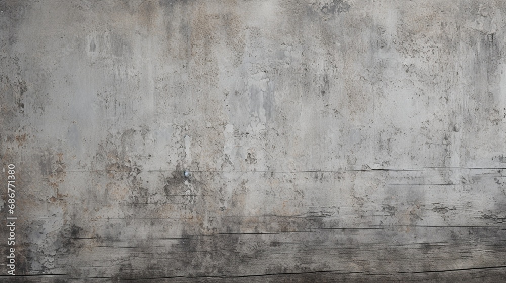  the unique charm of an old, weathered wall texture is unveiled. Dark and light gray hues interplay in an abstract design