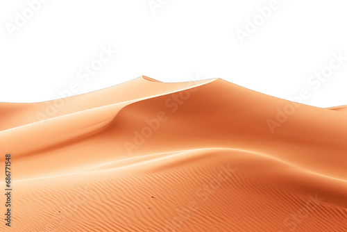 View Of Beautiful Light Brown Desert On Transparent Background