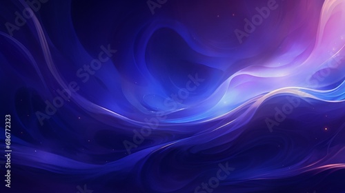 waves in gradients of amethyst and sapphire, creating a sense of cosmic exploration.