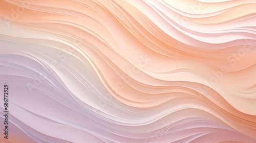 waves in pastel shades of peach and lavender, conveying a feeling of delicate elegance.