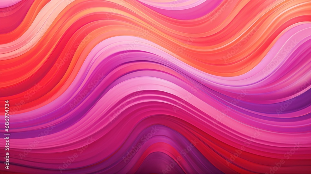 wavy lines of magenta, hot pink, and neon orange, pulsating with vibrancy.