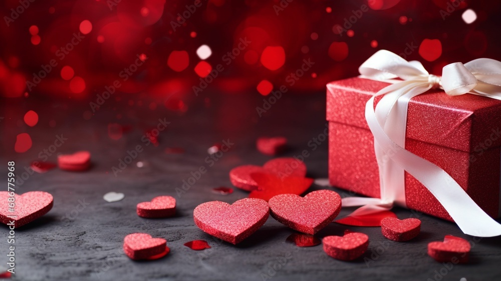 valentine background with gift box valentine background with gift box