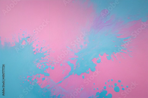 Abstract background - Liquid paint flows in pink and blue, creating a visually captivating and energetic abstract backdrop. © Julija AI