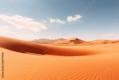 Desert dry nature background sahara dune hot blue sand sky travel landscape