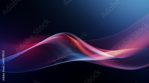 Abstract Dynamic Wave Motion in a Futuristic Background
