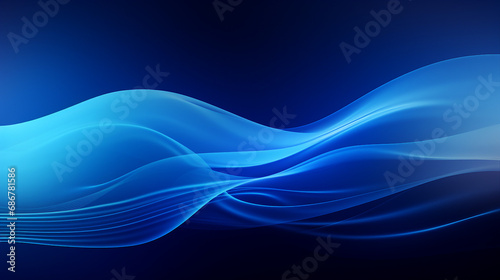 Dynamic Blue Waves Abstract Motion Background