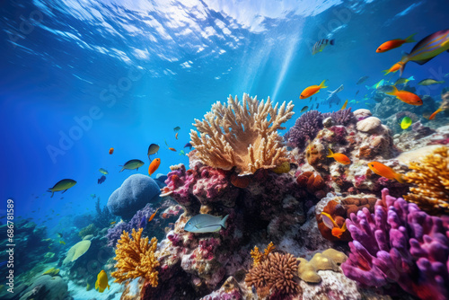 Sea blue fish animal nature coral water reef ocean underwater © SHOTPRIME STUDIO