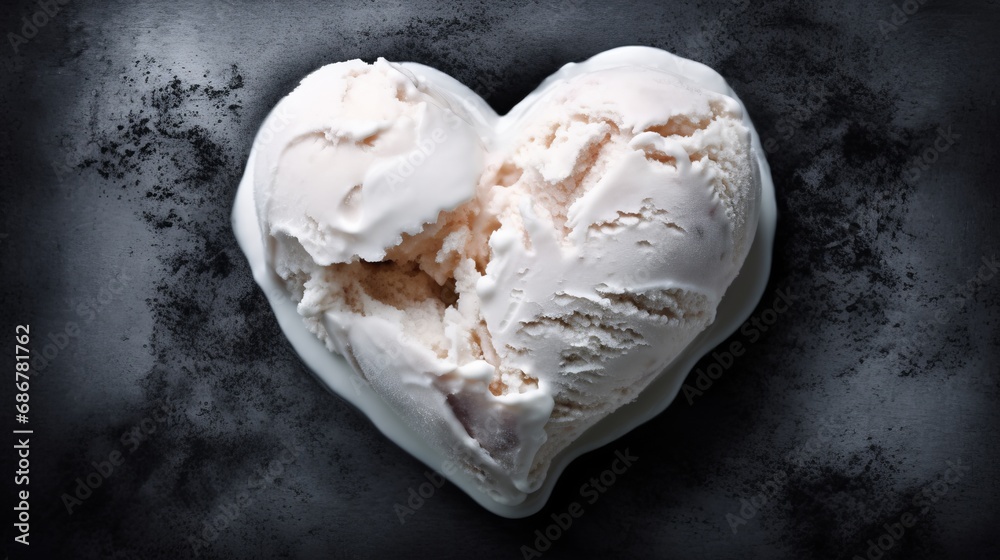 Heart shaped ice cream, a sweet symbol of romance and love, perfect for Valentine's Day or romantic summer. Heart shaped ice cream, a sweet symbol of romance and love, perfect for Valentine's Day or romantic summer.