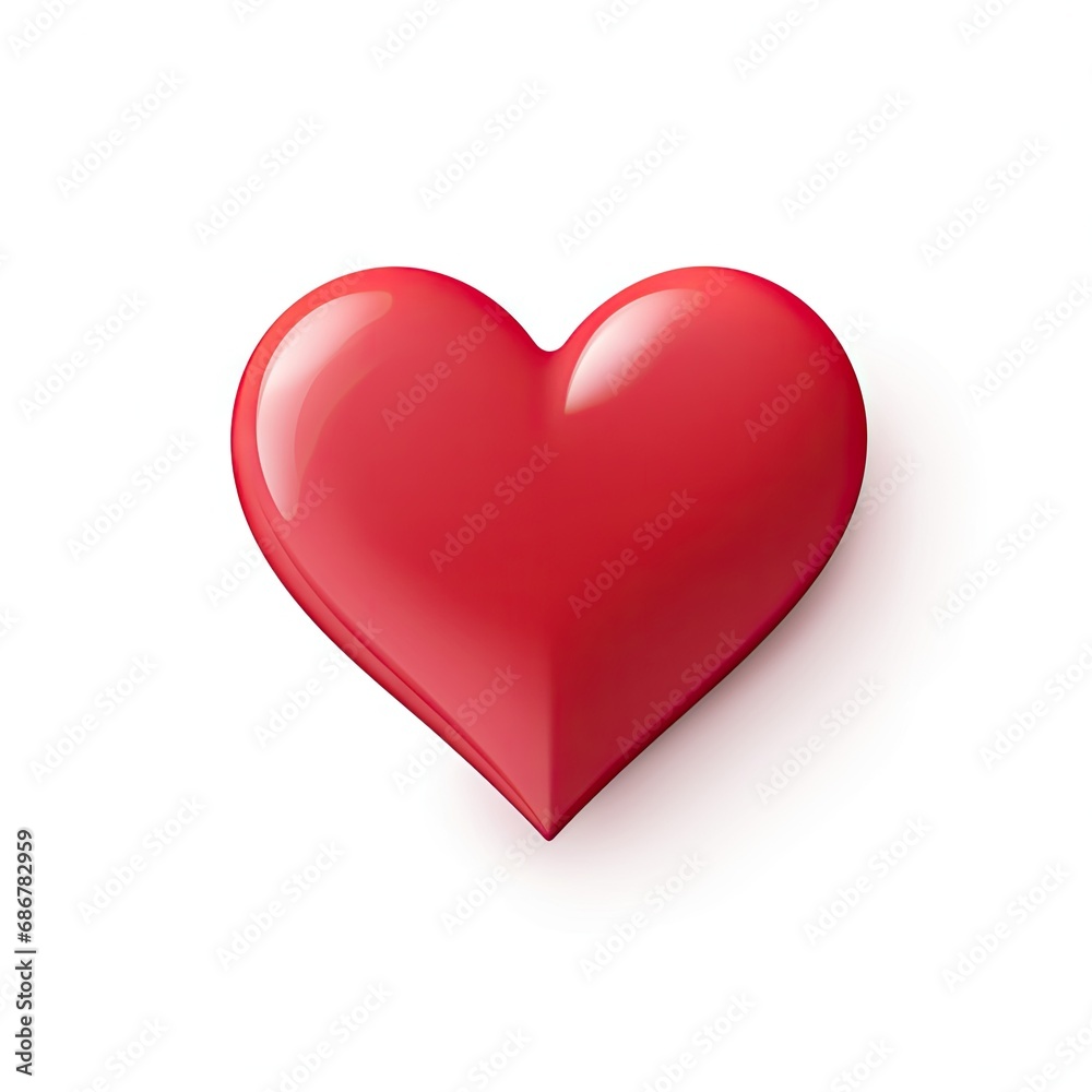 Heart icon in the style of minamalist 3d render, inspirational feeling, simple vector illustration
