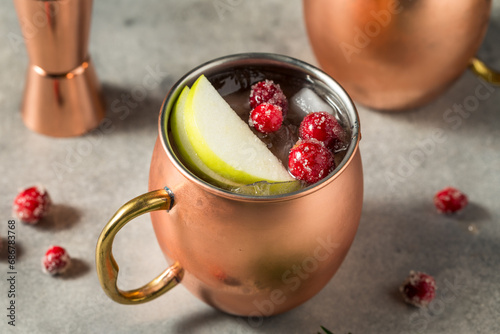 Photography Boozy Cold Apple Cranberry Moscow Mule