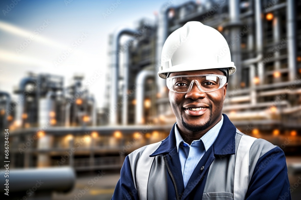Building Dreams: Portrait of a Smiling Construction Worker Ensuring Safety and Overseeing Operations Building Dreams: Portrait of a Smiling Construction Worker Ensuring Safety and Overseeing Operations