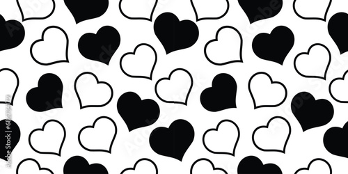 Aesthetic white and black heart shape gift-wrapped pattern. for Christmas, birthdays, or Valentine's, and for other purposes with some creative design ideas.