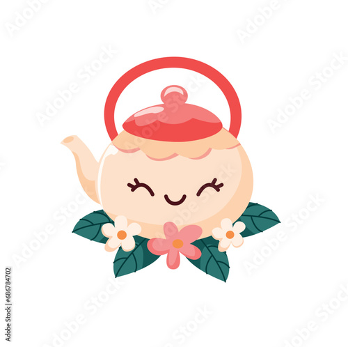 kettle. cartoon teapot illustration