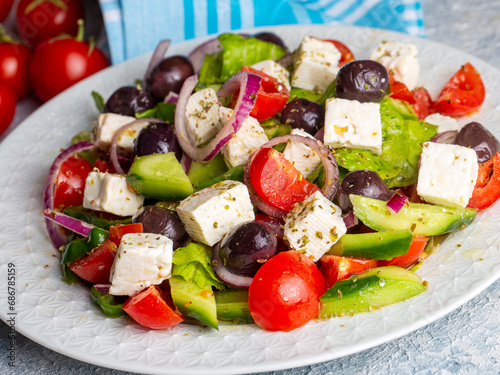 Greek salad with fresh vege...