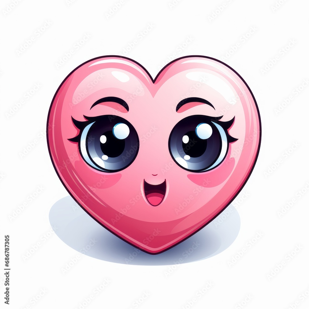 Fototapeta premium pretty heart with eyes