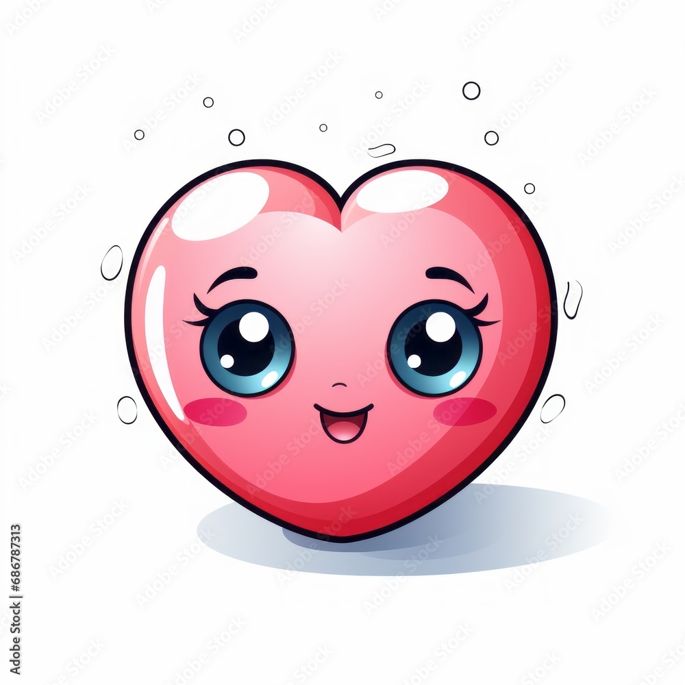 Fototapeta premium pretty heart with eyes