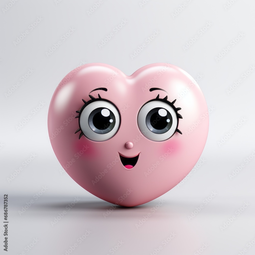 Fototapeta premium pretty heart with eyes