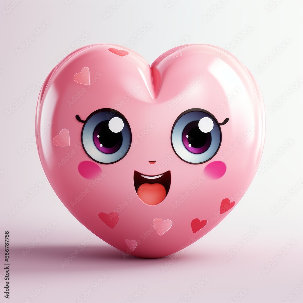 Fototapeta premium a sweet heart with eyes