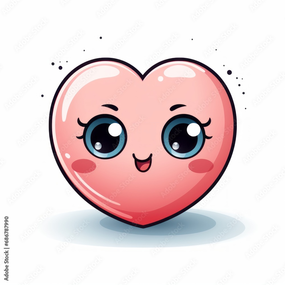Fototapeta premium a cute little heart with eyes