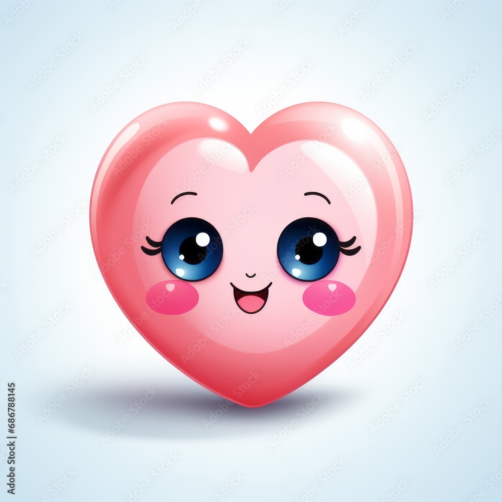 Fototapeta premium a cute little heart with eyes