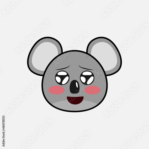 Vector illustration of Koala with emotions 