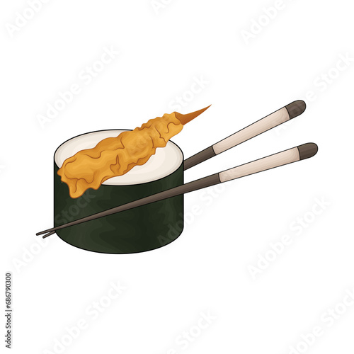 shrimp tempura illustration 