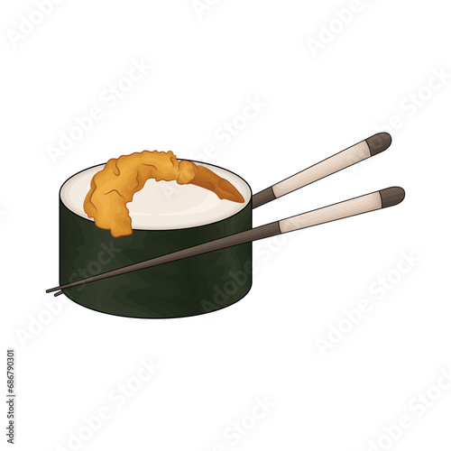 shrimp tempura illustration 