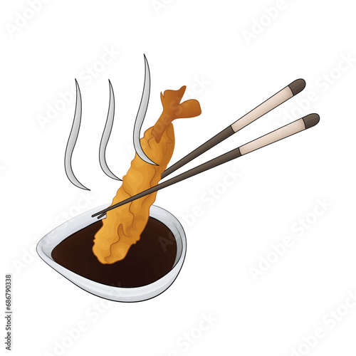 shrimp tempura illustration 