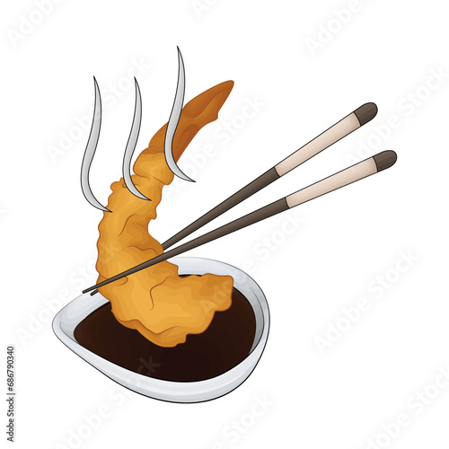 shrimp tempura illustration 