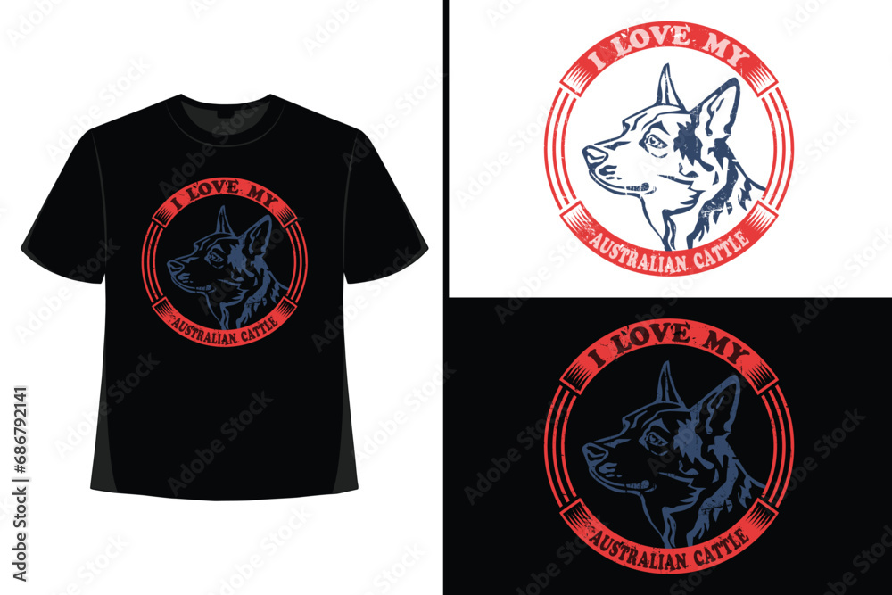 Vecteur Stock Dog tshirt design my own. Funny dog t shirt design. The