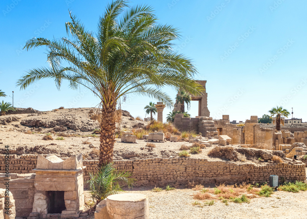 Ruins in the historic Karnak Temple