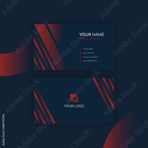 Modern business card design template .