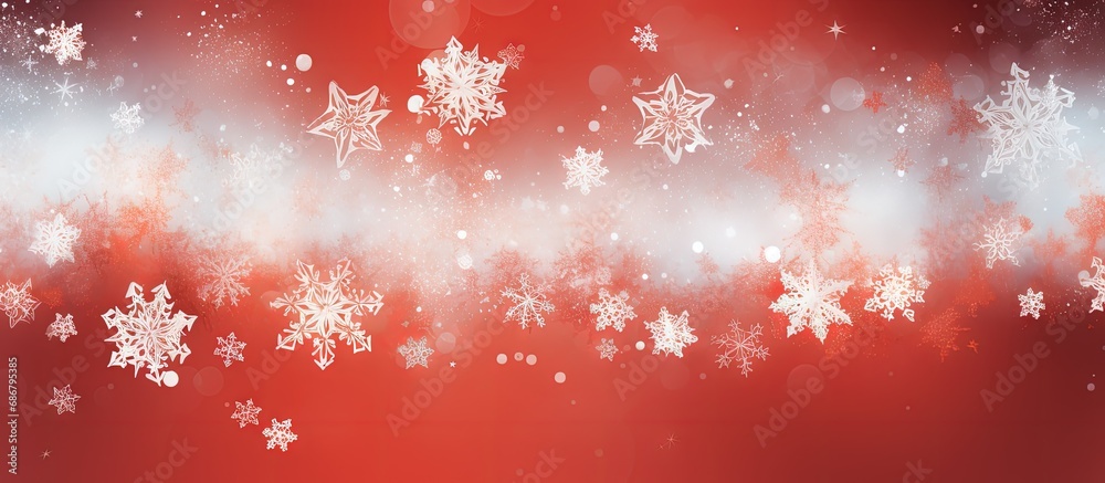 Red snowflakes on a Christmas themed backdrop Copy space image Place for adding text or design Red snowflakes on a Christmas themed backdrop Copy space image Place for adding text or design
