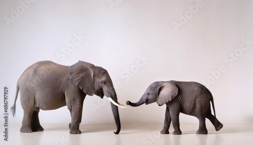 two elephants facing each other  16 9 widescreen background   wallpaper