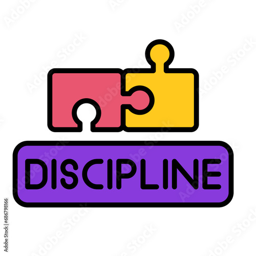 Discipline Flat Multicolor Icon