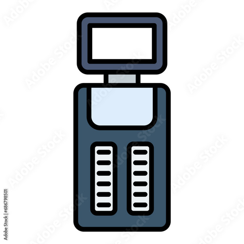 Self Service Terminal Flat Multicolor Icon