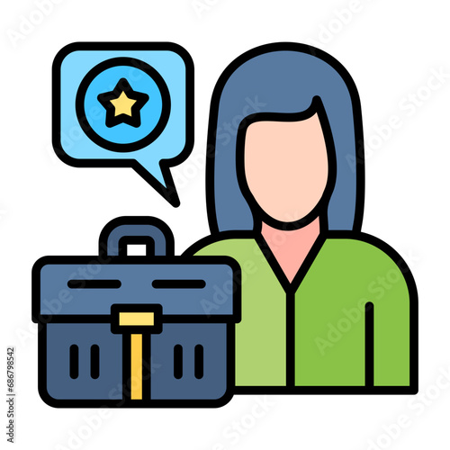 Career Expert Flat Multicolor Icon