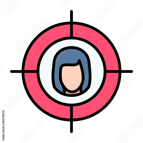 Headhunting Flat Multicolor Icon