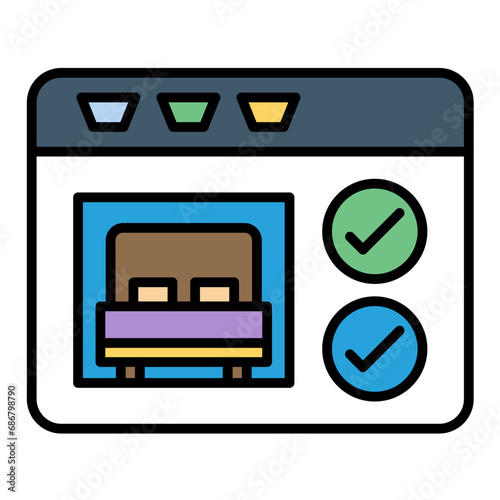 Reservation Flat Multicolor Icon