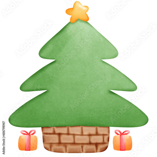 christmas tree with gifts